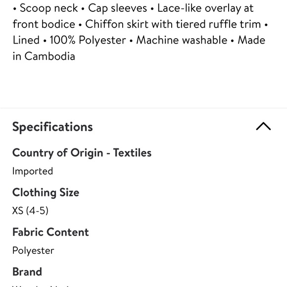 Wonder Nation Girls Ruffle Chiffon Dress gingham - Picture 9 of 10